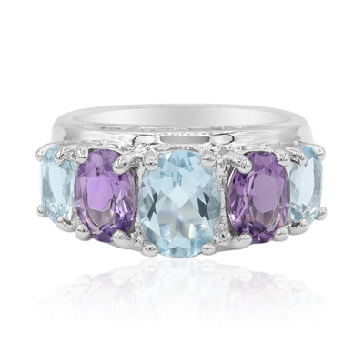 Anello in argento con Topazio Blu Cielo