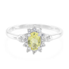 Anello in argento con Berillo Giallo