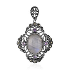 Ciondolo in argento con Pietra di Luna Arcobaleno (Annette classic)