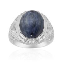 Anello da uomo in argento con Cianite del Nepal