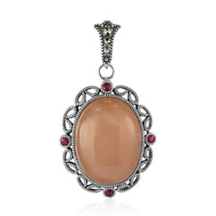 Ciondolo in argento con Pietra di Luna Pesca (Annette classic)