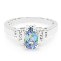 Anello in argento con Topazio Blue Paradise