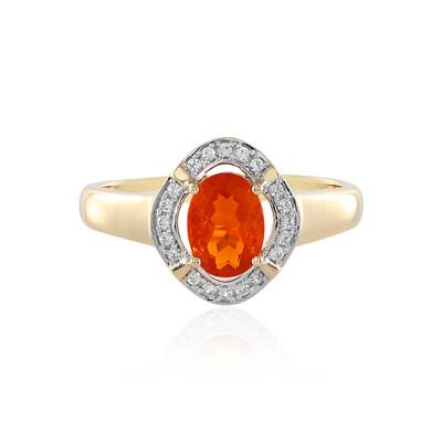 Anello in oro con Opale Ciliegia