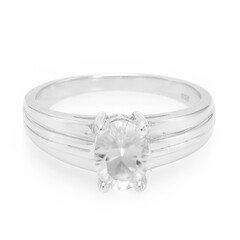 Anello da uomo in argento con Petalite