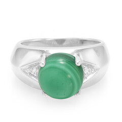 Anello da uomo in argento con Malachite