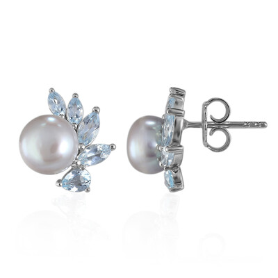 Orecchini in argento con Perla di Acqua Dolce (TPC)