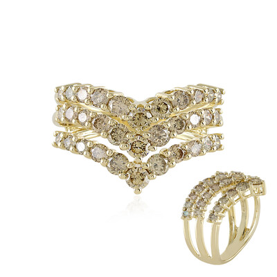 Anello in oro con Diamante Champagne I2 (de Melo)