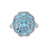 Anello in argento con Topazio Blu Cielo