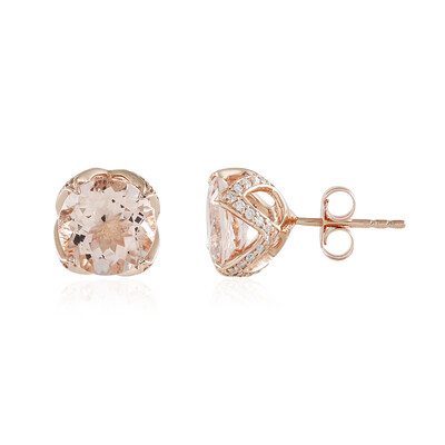Orecchini in oro con Morganite Pesca AAA (de Melo)