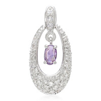 Ciondolo in argento con Zaffiro Ceylon Porpora (non riscaldato)