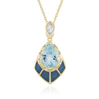 Collana in argento con Topazio Blu Cielo (Adela Silber)