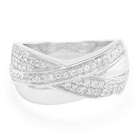 Anello in argento con Zaffiro Bianco