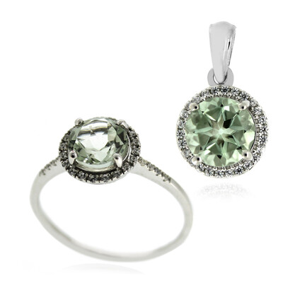Parure in argento con Ametista Verde