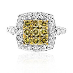 Anello in oro con Diamante Verde SI1 (CIRARI)