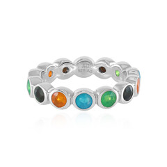 Anello in argento con Opale Arancione d'Etiopia