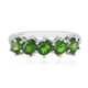Anello in argento con Diopside Russo