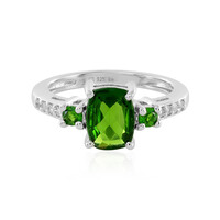 Anello in argento con Diopside Russo
