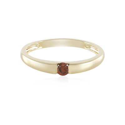 Anello in oro con Diamante Rosso I1