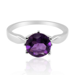 Anello in argento con Ametista Zambiana