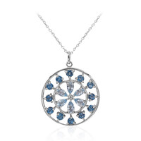 Collana in argento con Topazio Blu Cielo