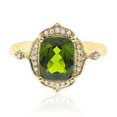 Anello in oro con Diopside Russo (CIRARI)