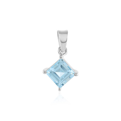 Ciondolo in argento con Topazio Blu Cielo