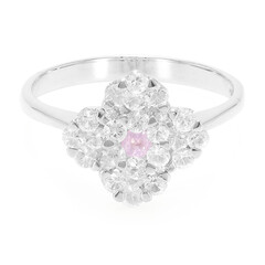 Anello in argento con Zaffiro Ceylon Rosa