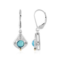 Orecchini in argento con Opale Blu dell'Etiopia (Granulieren)