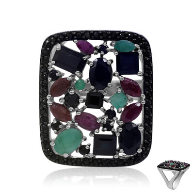 Anello in argento con Smeraldo Brasiliano