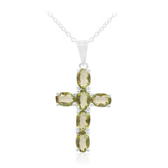 Collana in argento con Quarzo Mistico Verde