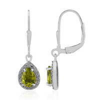 Orecchini in argento con Peridoto della Birmania