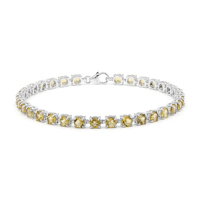 Bracciale in argento con Quarzo Miele