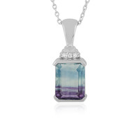 Collana in argento con Fluorite Bicolore