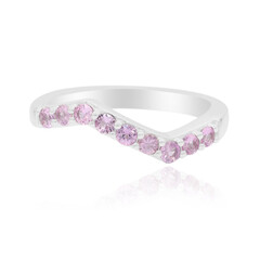 Anello in argento con Zaffiro Rosa