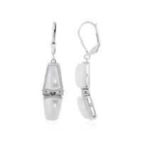 Orecchini in argento con Pietra di Luna Blu (KM by Juwelo)