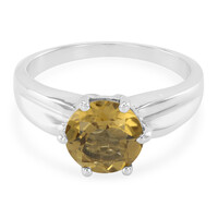 Anello in argento con Quarzo Champagne