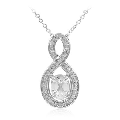Collana in argento con Topazio Bianco