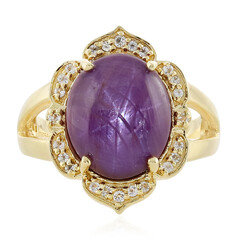 Anello in argento con Rubino Stellato Channapatna