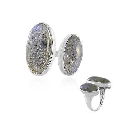 Anello in argento con Labradorite Blu Maniry (KM by Juwelo)