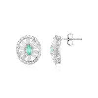 Orecchini in argento con Smeraldo Colombiano