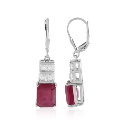 Orecchini in argento con Rubino del Madagascar
