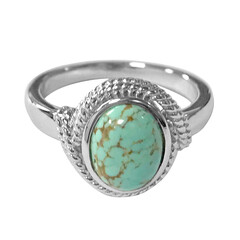 Anello in argento con Turchese della Miniera 8