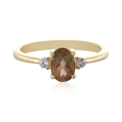 Anello in oro con Pietra del Sole dell'Oregon