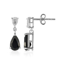 Orecchini in argento con Spinello Nero