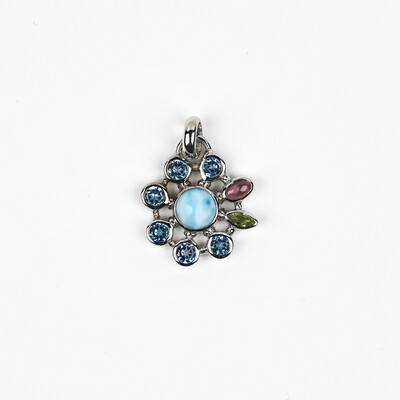 Ciondolo in argento con Larimar