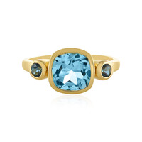 Anello in argento con Topazio Blu Cielo
