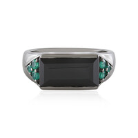 Anello in argento con Spinello Nero (KM by Juwelo)