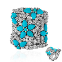 Anello in argento con Turchese Sleeping Beauty (Dallas Prince Designs)