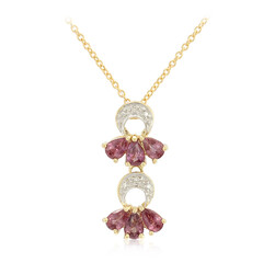 Collana in oro con Zaffiro Padparadscha (non riscaldato) (AMAYANI)
