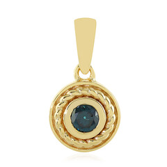 Ciondolo in argento con Diamante Blu I3